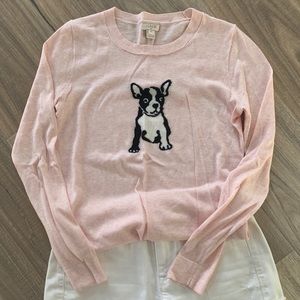 Pink Dog Sweater from J. Crew